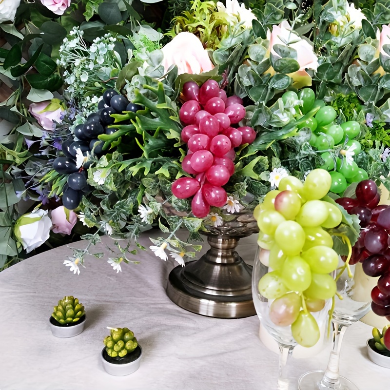 3 grappoli di uva artificiale, uva finta in plastica, frutta di  simulazione, mini uva, decorazione di nozze cucina domestica accessori per  clip regalo di Natale - Temu Italy