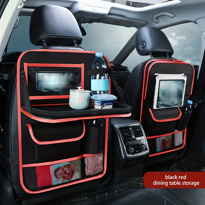 

1pc Back Seat Storage Bag Hanging Bag Storage Pockets Kick Mats Back Seat Protectors Tissue Boxcup Holder Laptop Table Car Eating Tray Car Accessories