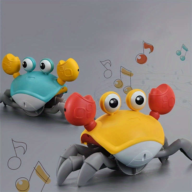 Crawling Crab Design Pet Toys With Music, Interactive Crawling Dog Toy With  Automatically Avoid Obstacles - Temu