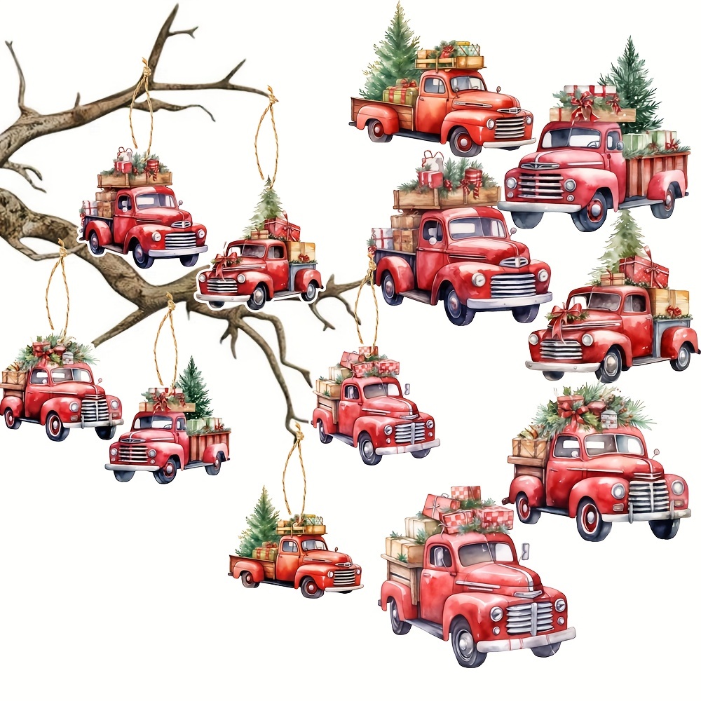 

6pcs Cardboard Ornaments: Add A Touch To Your Tree Decorations!