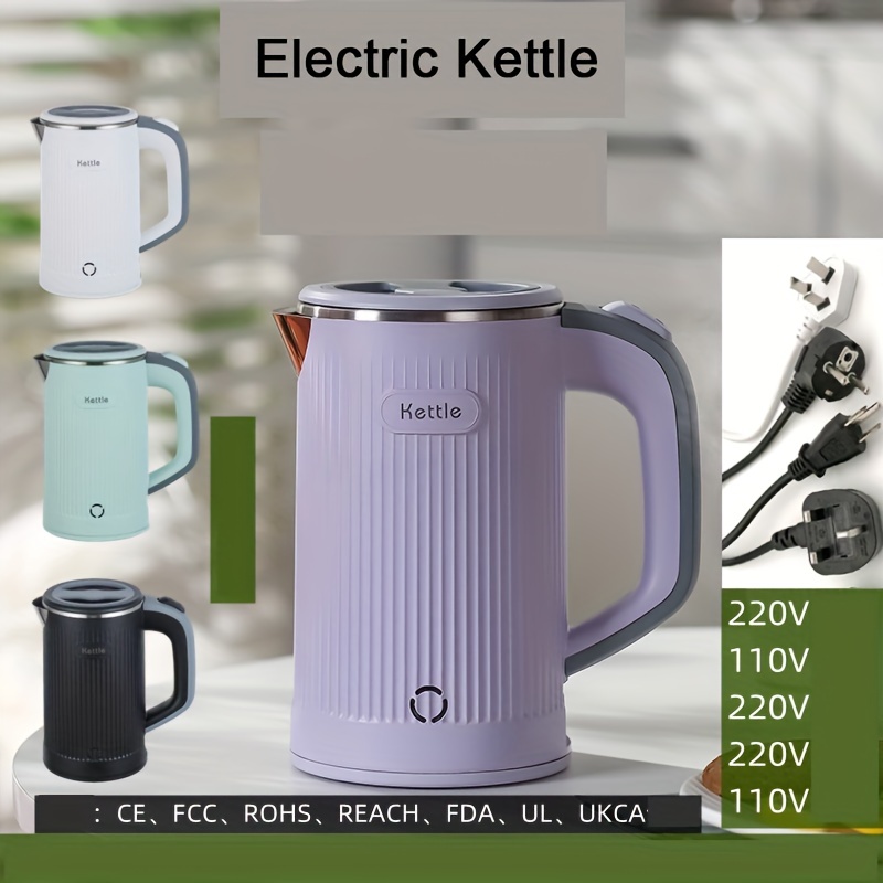 Electric Kettle, Portable Travel Hot Water Boiler Mini Portable Tea Kettle,  Travel Stainless Steel Interior Hot Water Boiler, Auto Shut-off & No Base,  Gift For Camping, Office - Temu