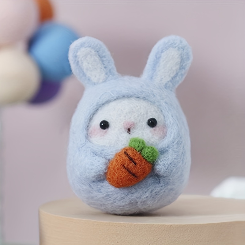 Lovely Cute Bunny Needle Felting Kits Beginners Diy - Temu