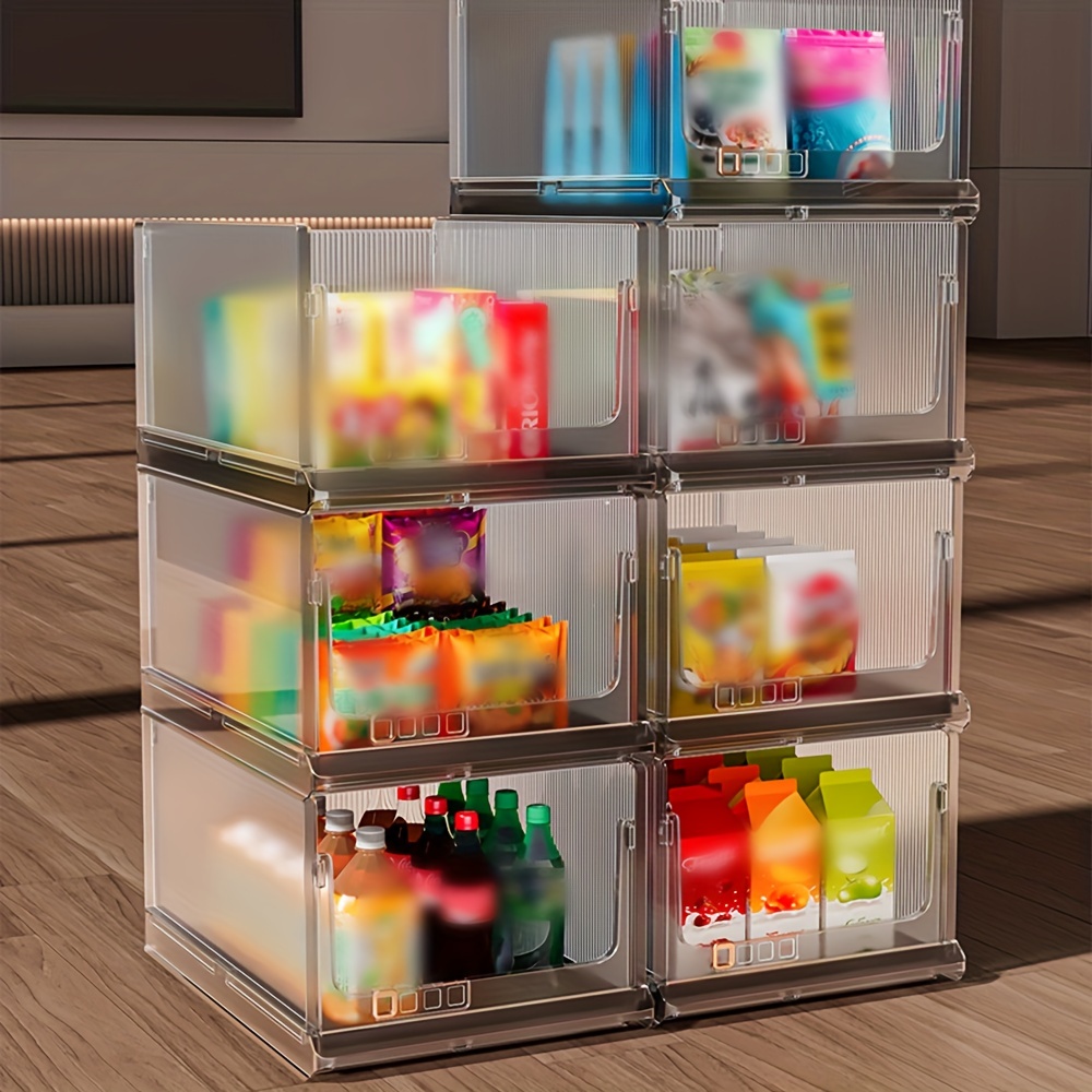 Household Transparent Folding Storage Box With - Temu