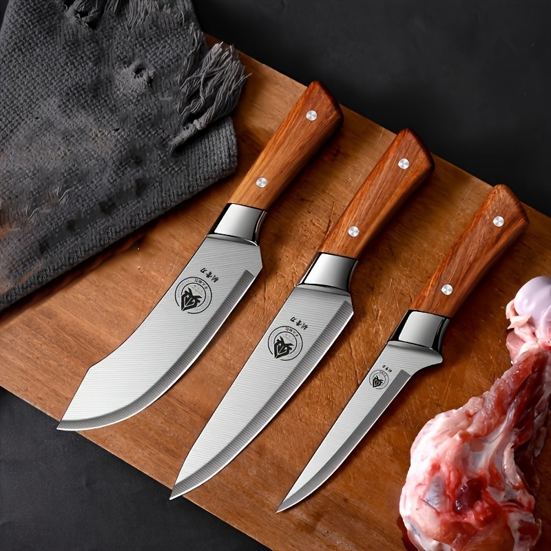 Professional Meat Cutting Knife With Wooden Handle - Perfect For Your  Kitchen! - Temu