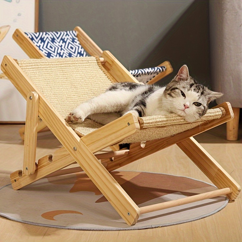 Cama colgante para gatos Macrame hamaca para gatos Muebles de pared para  gatos Columpio para gatos Cueva para gatos de ganchillo Suministros para  gatos Árbol pa…