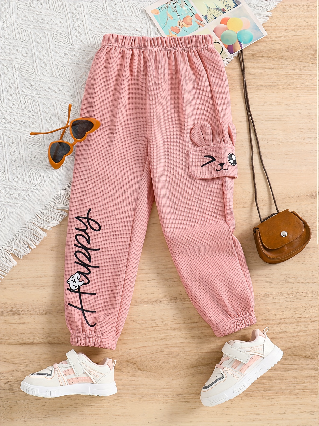 Kids Baby Cute Print Pants Old Years 3-14 Tight Fashion Children'S Zipper  Pocket Jeans Button Long Hole Girls Pants