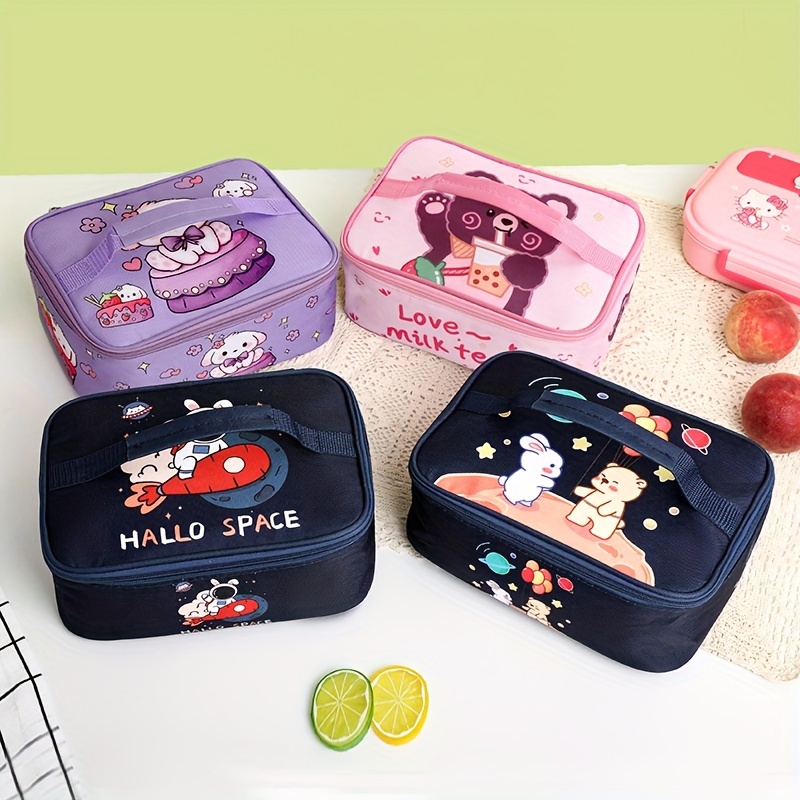 Bolsas de almuerzo con aislamiento térmico para niños y mujeres, bolsa de  nevera portátil, bolso enfriador Kawaii, bolsa de comida para el trabajo,  escuela, Picnic - AliExpress