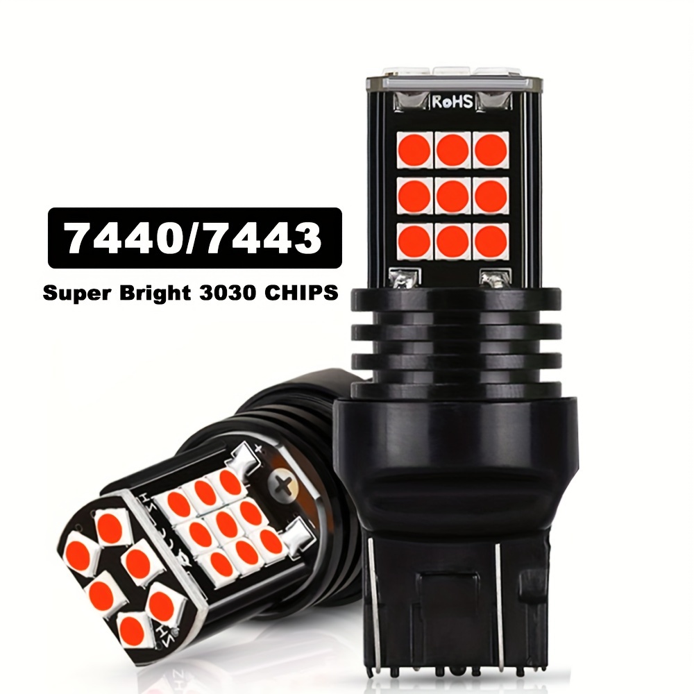 T20 W 7443 7440 Led Bulbs Super Bright 3030 24smd W Wy Led Car Turn Signal Light  Brake Reverse Lamps 12v White - Temu Japan