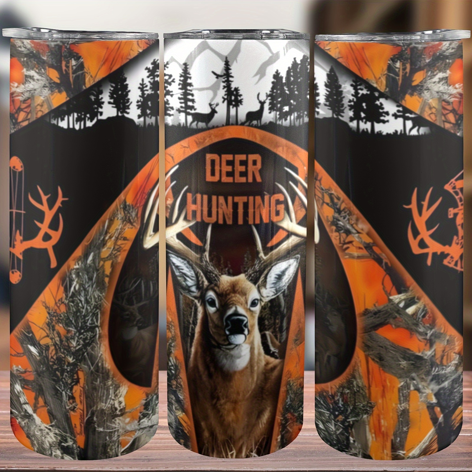 Hunting Gifts For Men, Hunter Gifts For Men, Coffee Cup For Men, Metal Deer  Hunting Tumbler Cup, Insulated Travel Coffee Mug With Lid - Temu