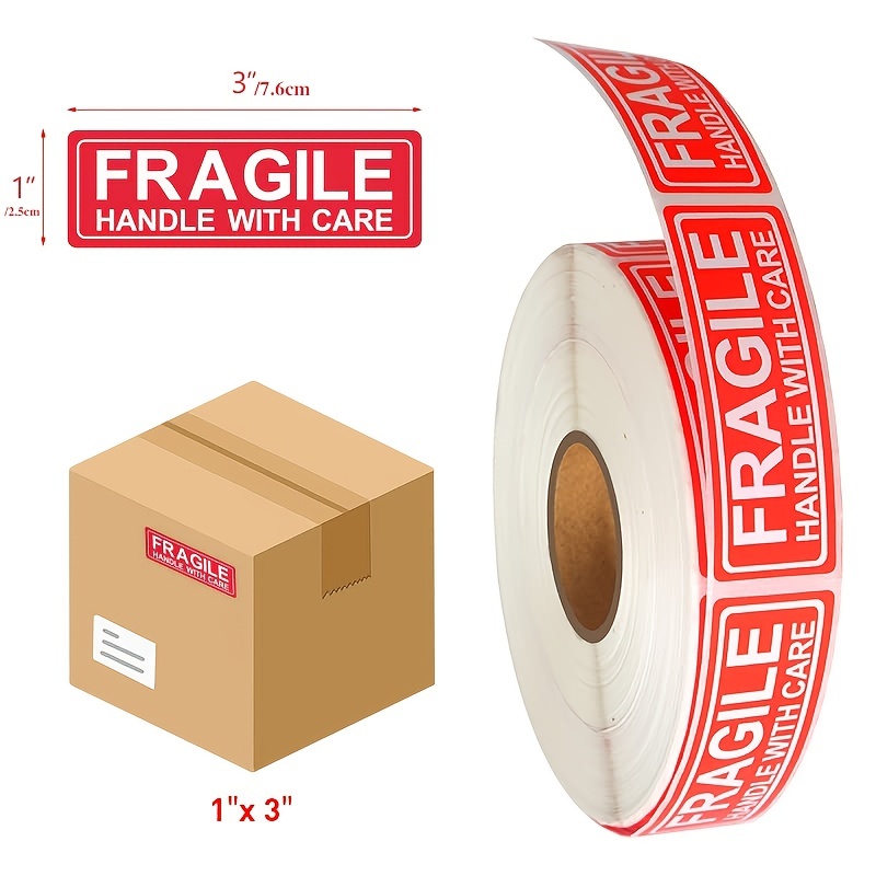 250 Stickers Self adhesive Careful Fragile Bend Warning - Temu