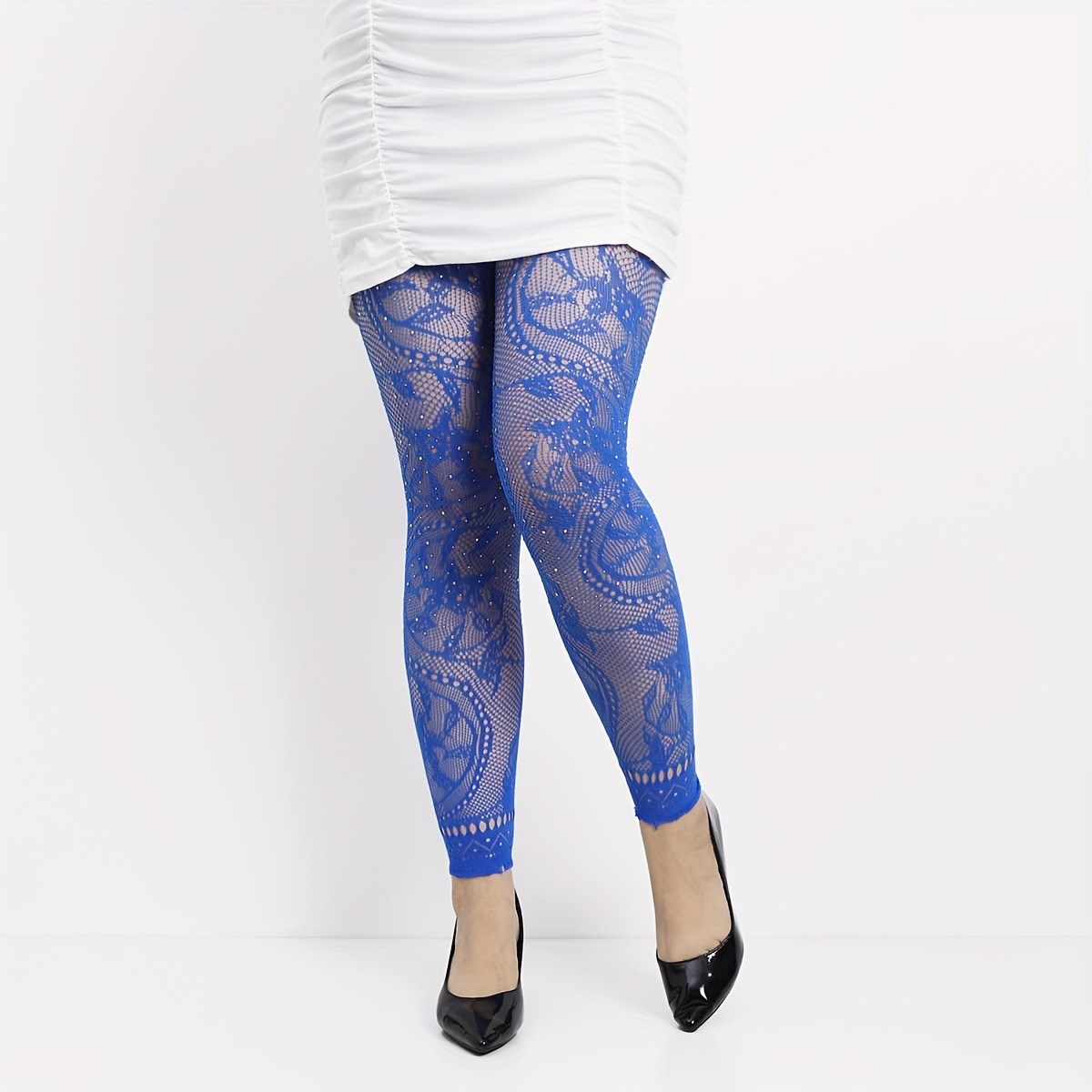 Women's 80s Lace Footless Tights | Halloween Express