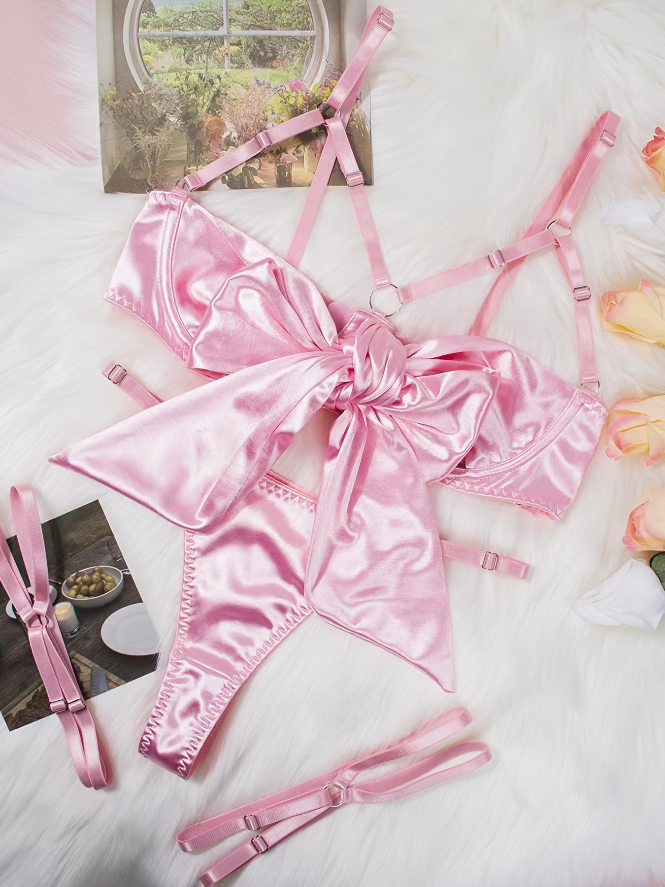 Loving & Pretty Silky pink lingerie set