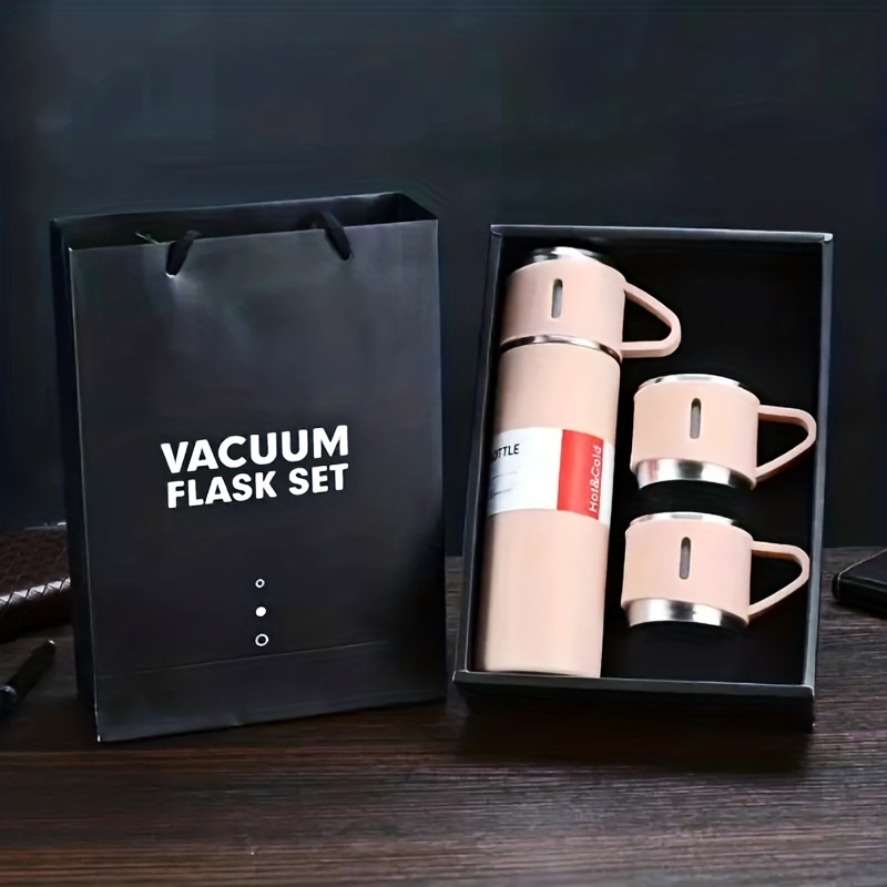 Vacuum Flask Set Stainless Steel Thermal Cup With Gift Box - Temu