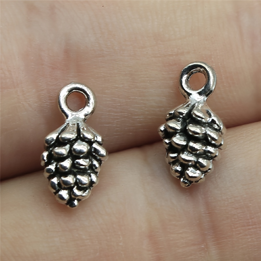 Silver Pine Cone Charms, Jewellery Making, Craft Supplies, Metal Charms,  Charms, Jewellery Findings, Pendant 