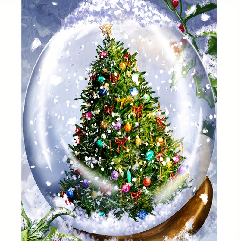 Christmas Snowy Night Paint By Number For Adults Without - Temu