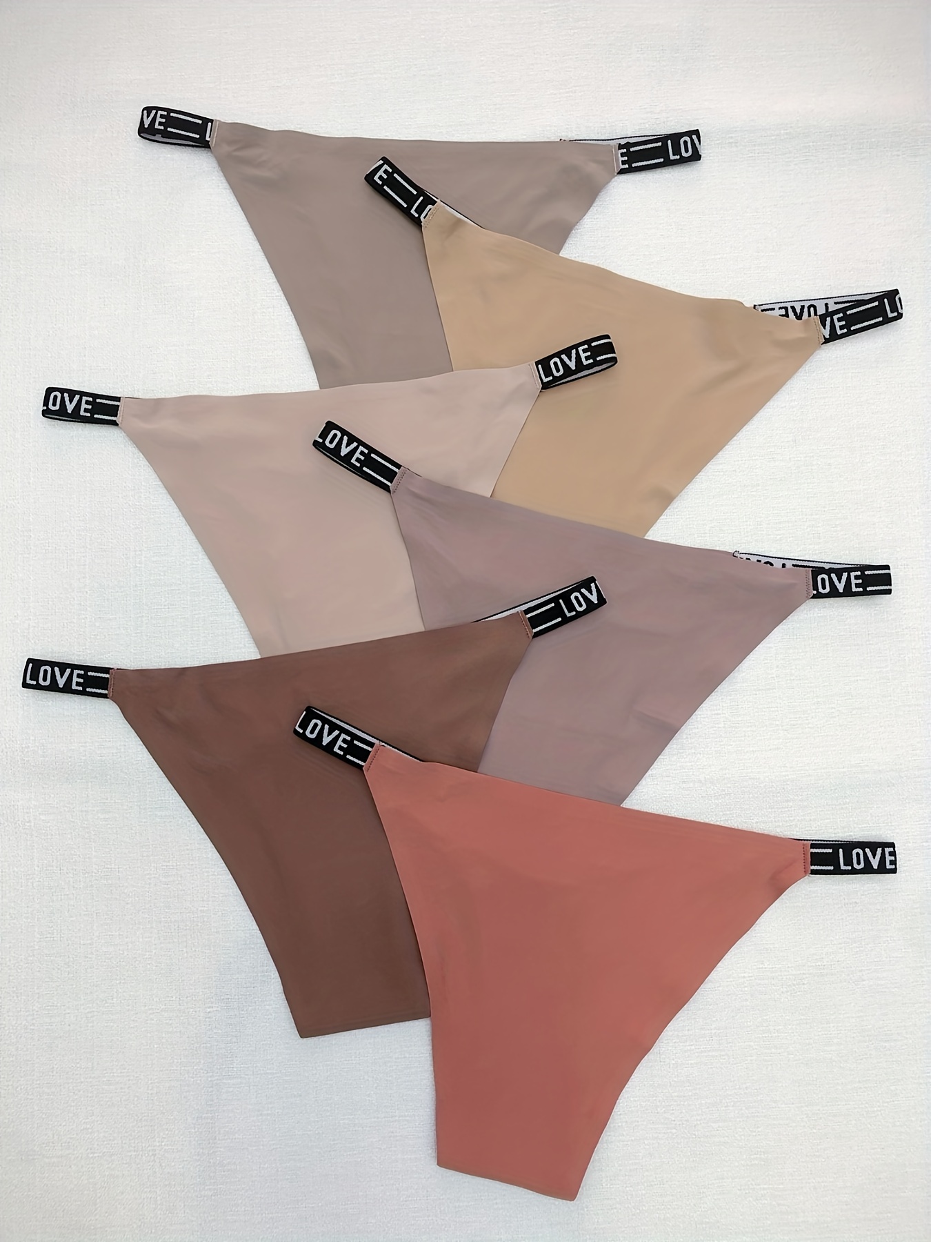 Women's Underwear Nylon Full Brief Panties - beige, black, white, blue,  pink - 5 Pack