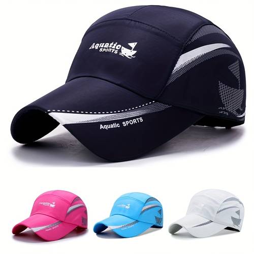quick drying breathable sunscreen sports baseball cap curved brim outdoor casual sun hat for hiking mountaineering golf