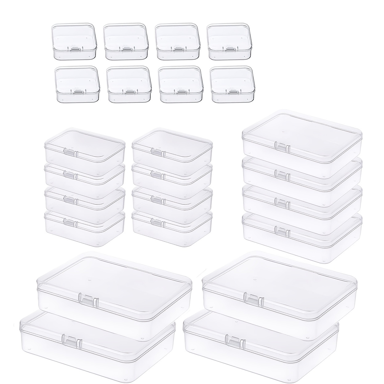 24pcs Mixed Size Plastic Storage Containers with Lids