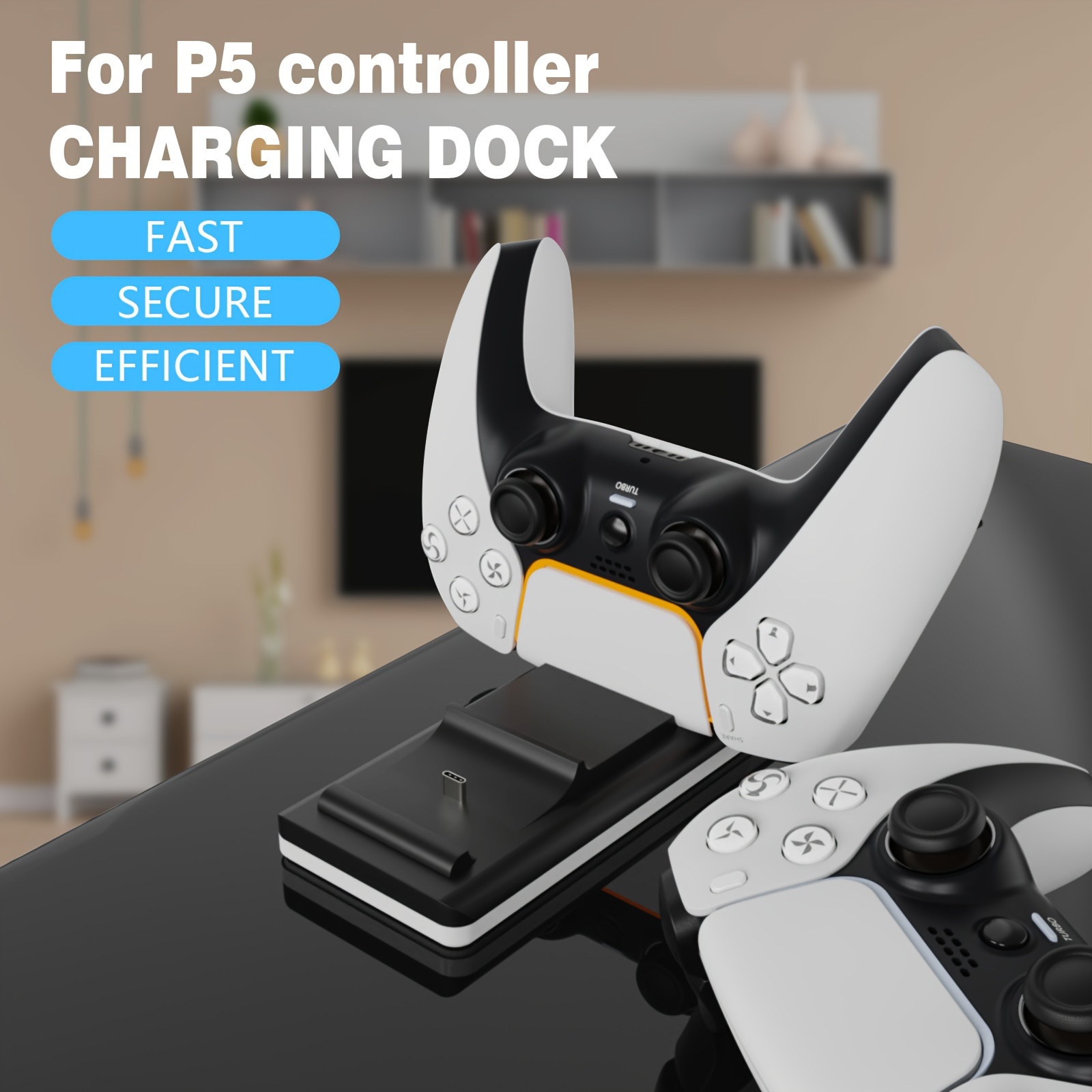 Chargeur Manette PS5 DualSense - Support Double USB Avec Indicateur LED