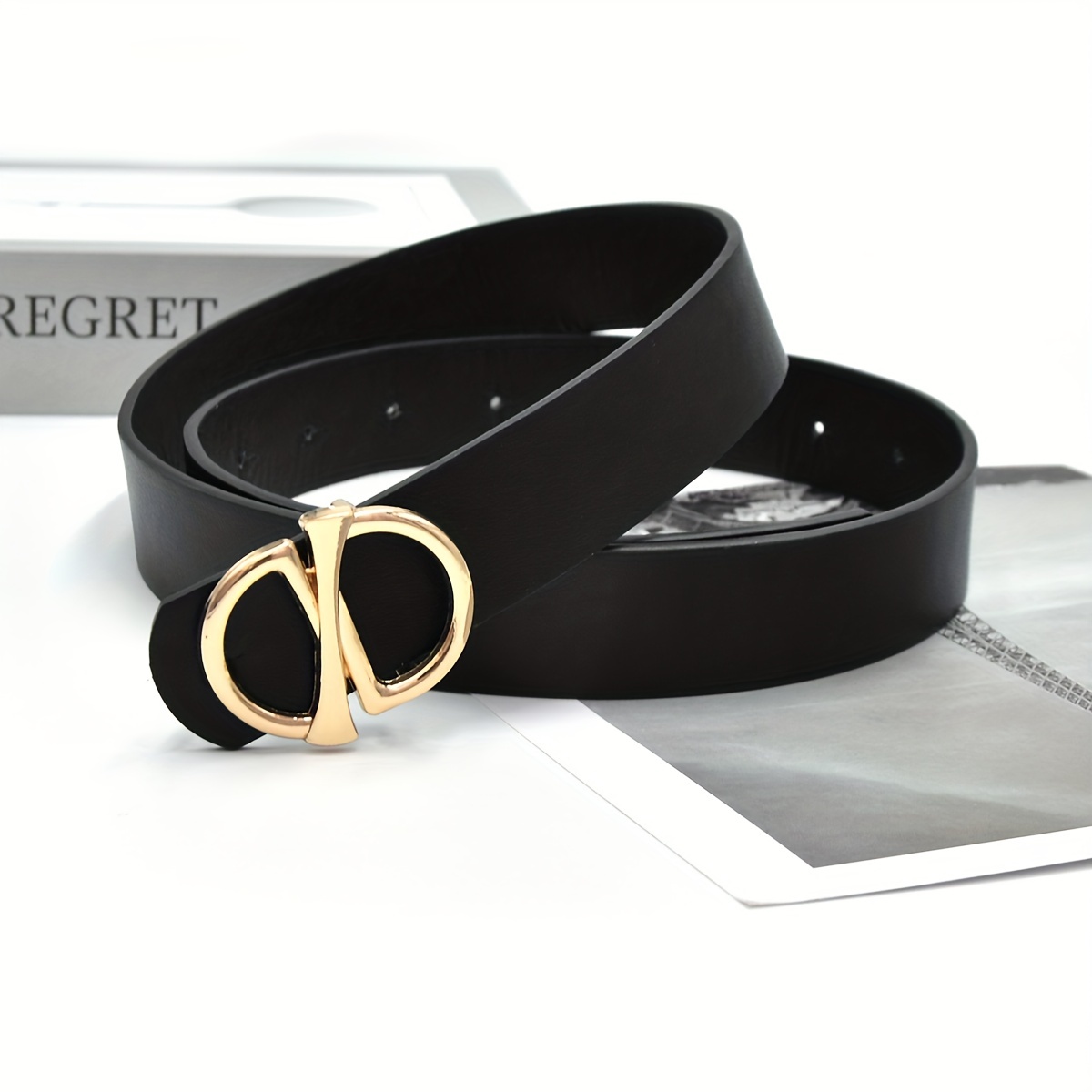 Black Leather Belt Personalized with Colored Letters