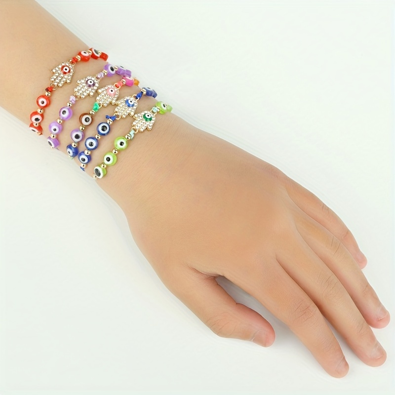 Evil Eye Bracelets Pack For Women Girls Adjustable Bracelets - Temu