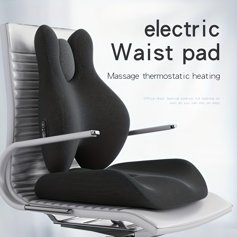 1pc Lumbar Massage Car Electric Massage Cushion Lumbar Support Car Seat Back  Support Waist Cushion