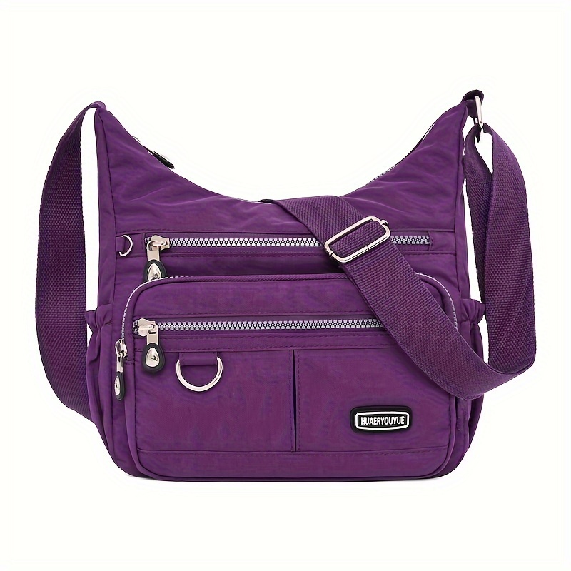 

Casual Nylon Crossbody Bag, Multi Pockets Shoulder Bag, Waterproof Messenger Bag For Women