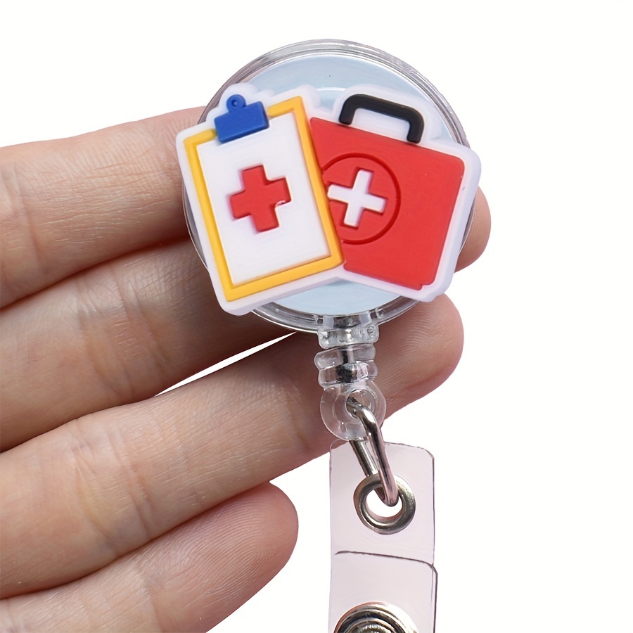 Cheap Key Ring Badge Reel Holder Retractable ID Card Badge Clip Hospital  Nurse Supplies