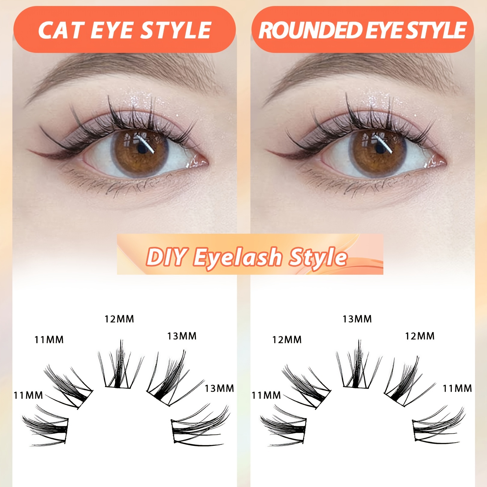 110pcs Clusters Eyelashes Natural Individual Lashes DIY All matched Curling