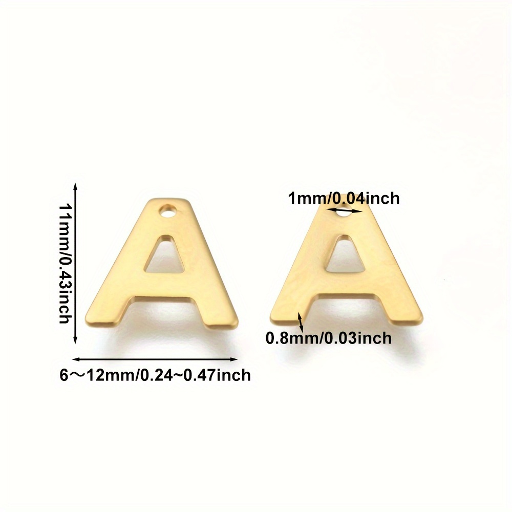 304 Stainless Steel Charms, Letter Initial Charms - Temu