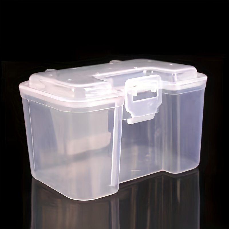 1pc Red Worm Storage Box With Breathable Holes, Plastic Fishing Live Bait  Box, Portable Transparent Box