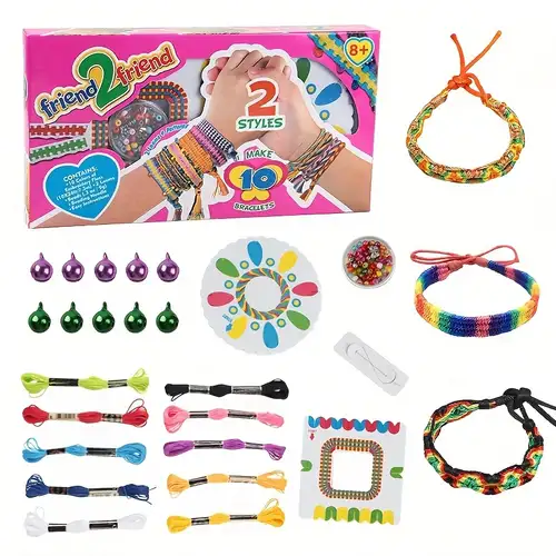 Friendship Bracelet Making Kit Toys 20 Pre cut Threads Makes - Temu Japan