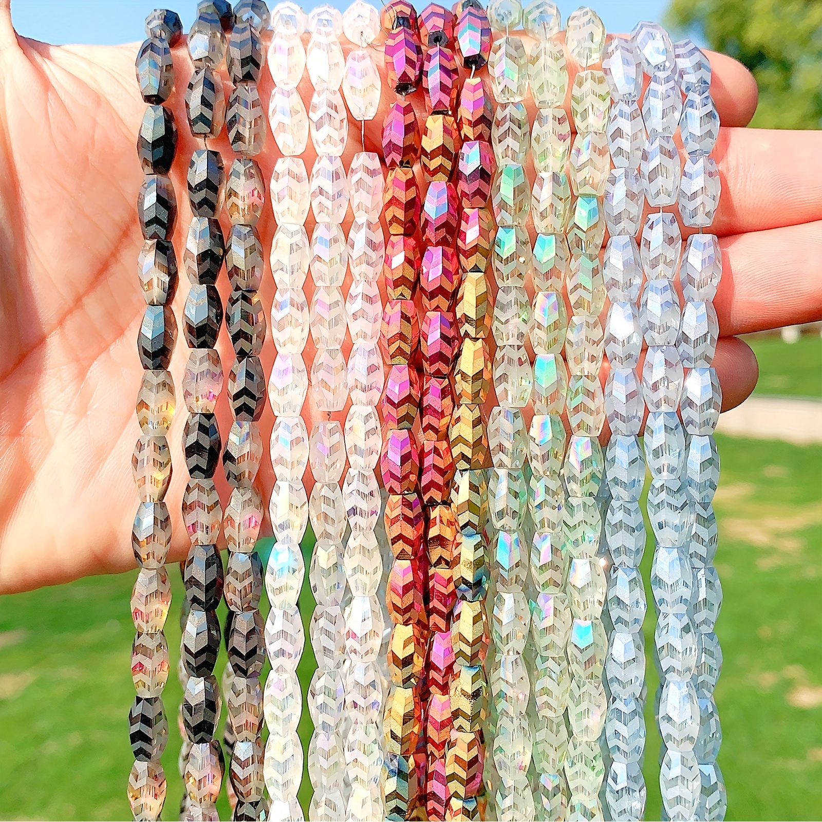 Crystal Beads Blue Glass Beads For Jewelry Making Bracelet - Temu