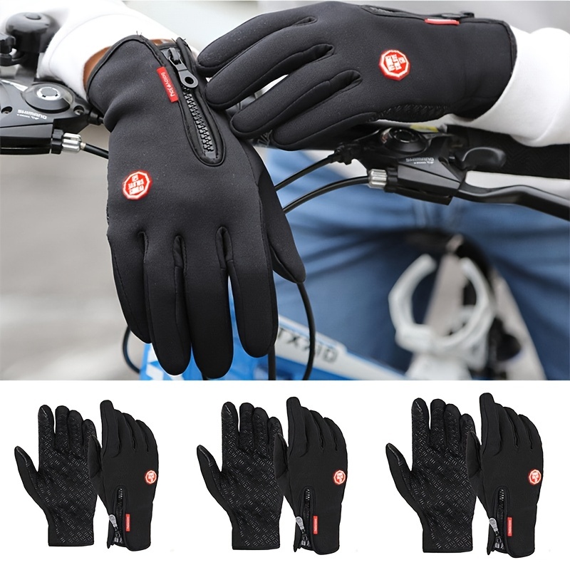 Winter Cycling Gloves Men Touch Screen Compatible Warm - Temu