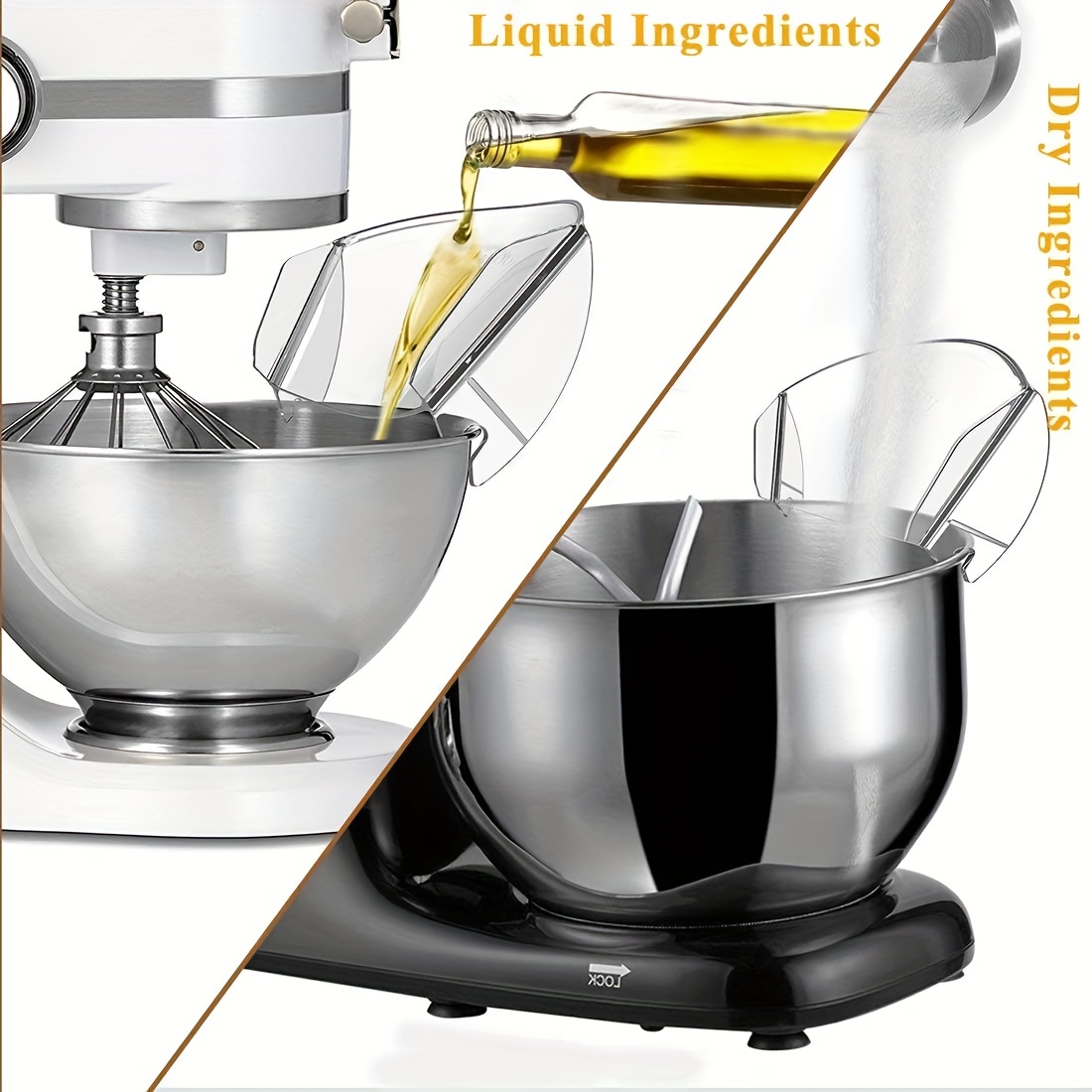 New Metro Design Universal Pouring Chute for Stand Mixer Stainless Steel