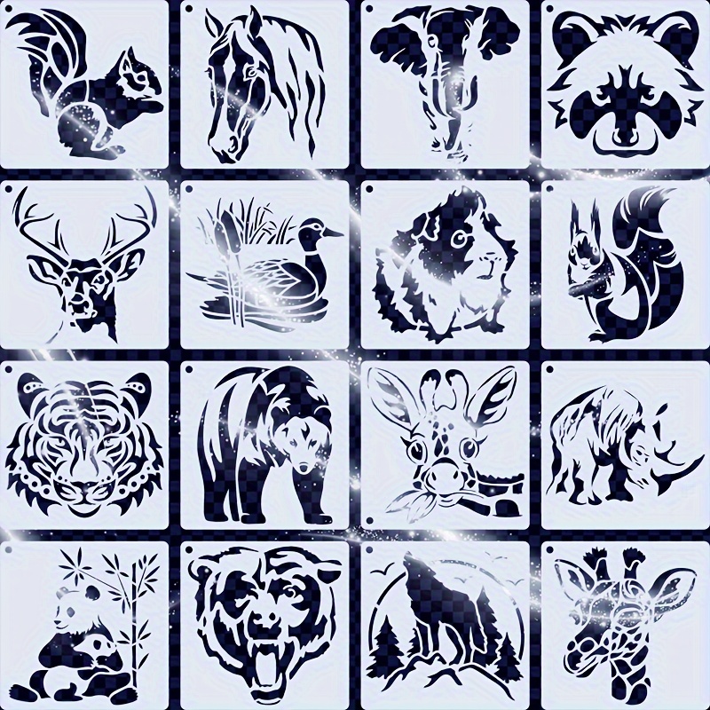Small Animal Theme Painting Stencils Hollow Out Printing - Temu
