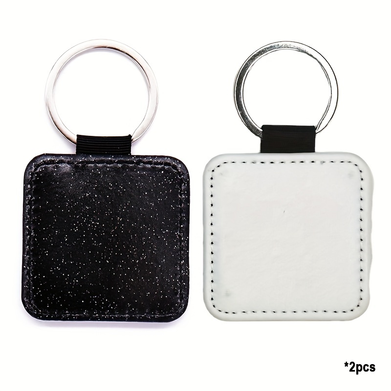 Pu Leather Sublimation Blank Keychains, Heat Transfer Glitter Keyring For  Pendant Ornament Making, Bottle Shaped Key Chain - Temu