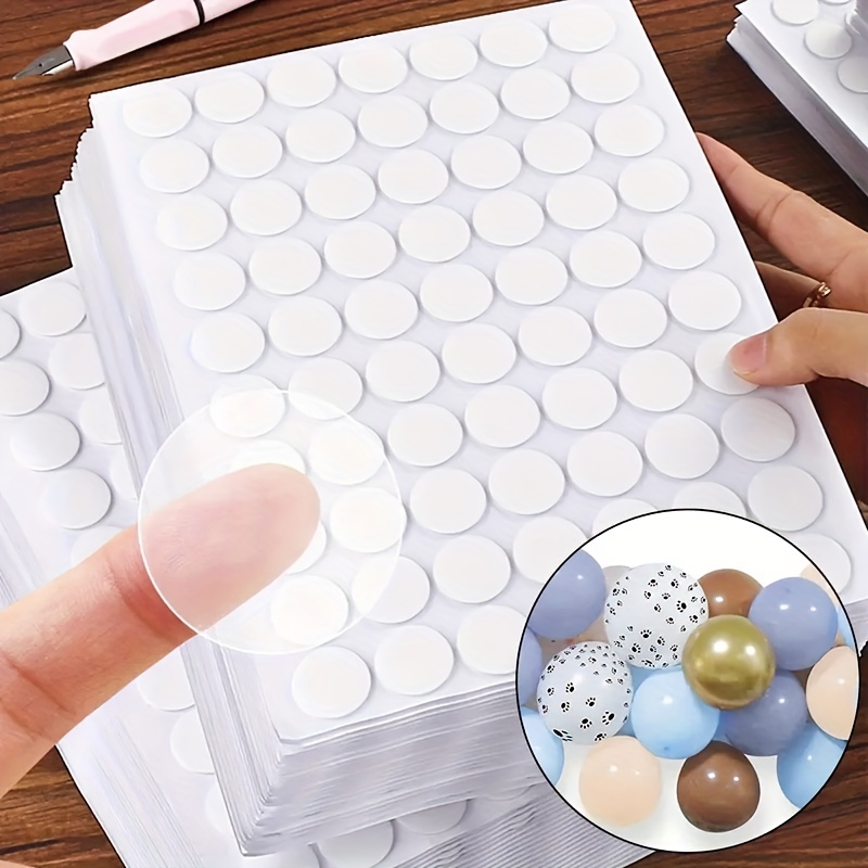 STRONG ADHESIVE DOTS Clear Double Sided Sticky Craft 5mm/15mm Small-Large