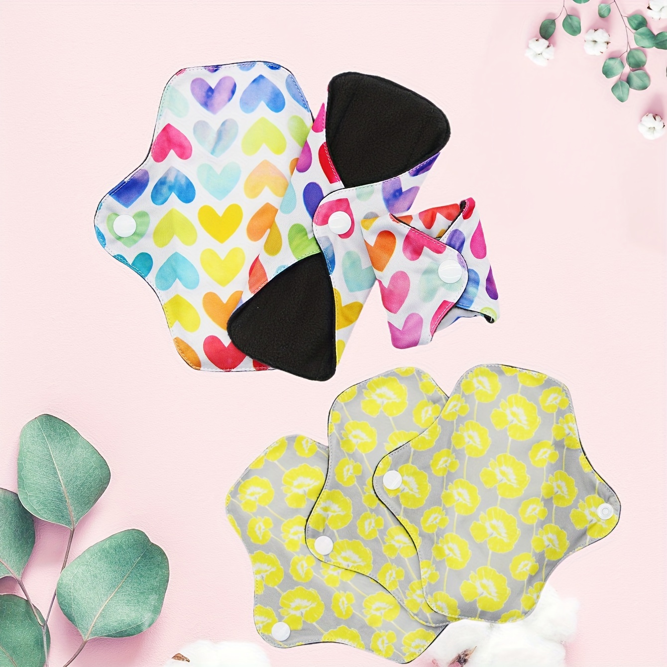 Menstrual Pads Menstrual Panty Liner Napkin Period Cloth pad Scalloped fin  Hygiene Panty Liner Menstrual Pad Mother Ear Paper Napkin Incontinence Pads