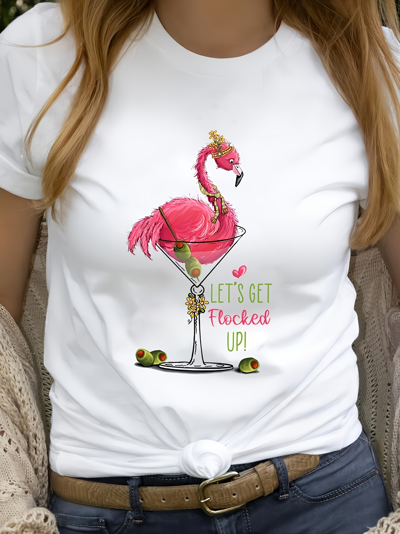 Flamingo Top Woman - Temu