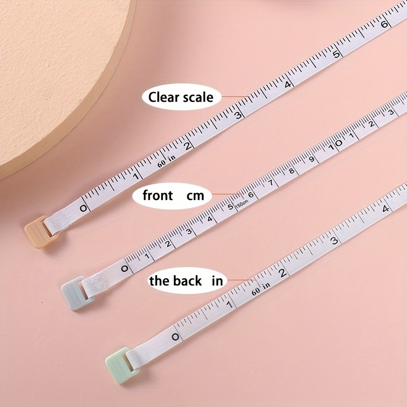 1pc 1.5m/60in Adorable Mini Retractable Cloth Measuring Tape For