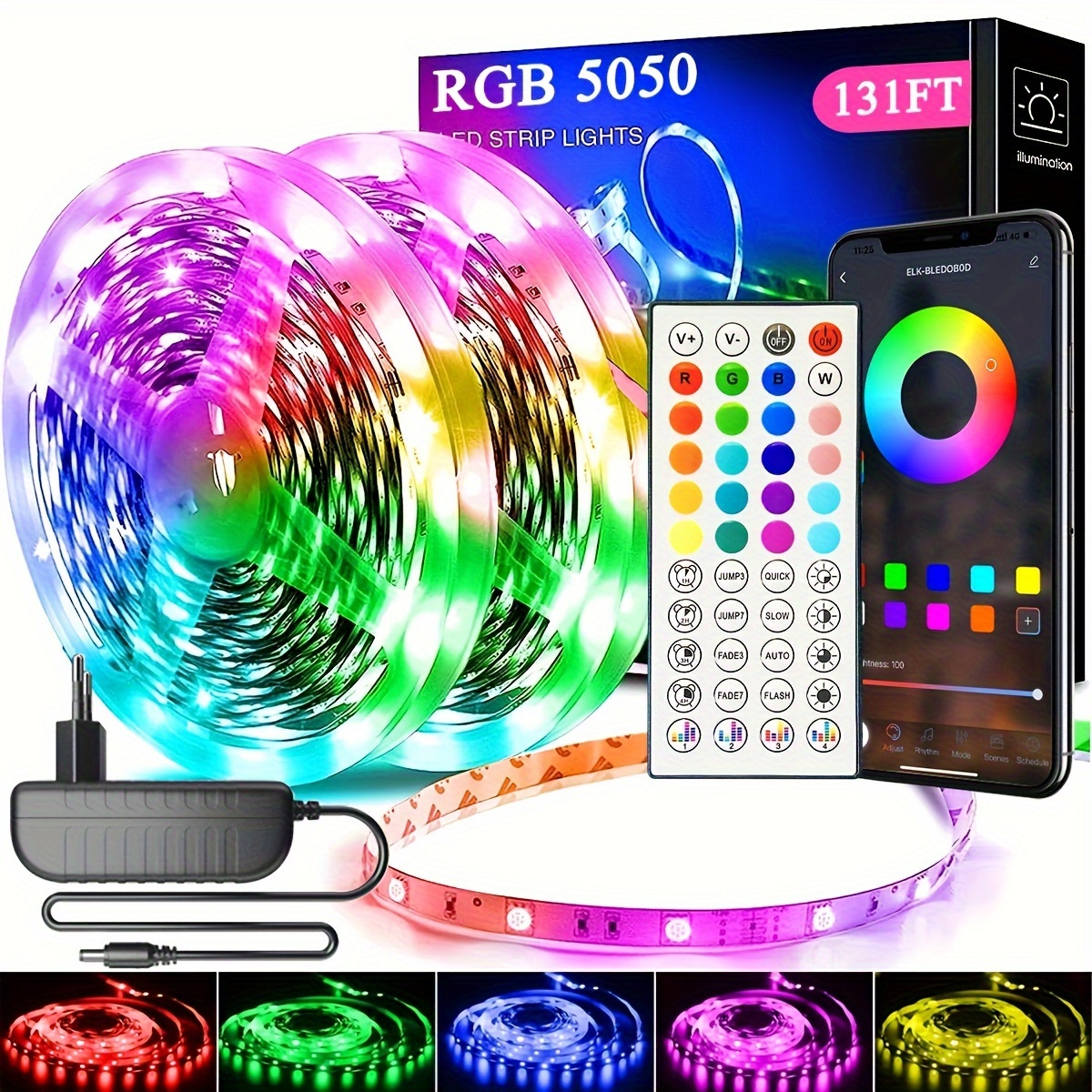 Smart App Control 4 Piezas Rgb Sincronización Música Luces - Temu