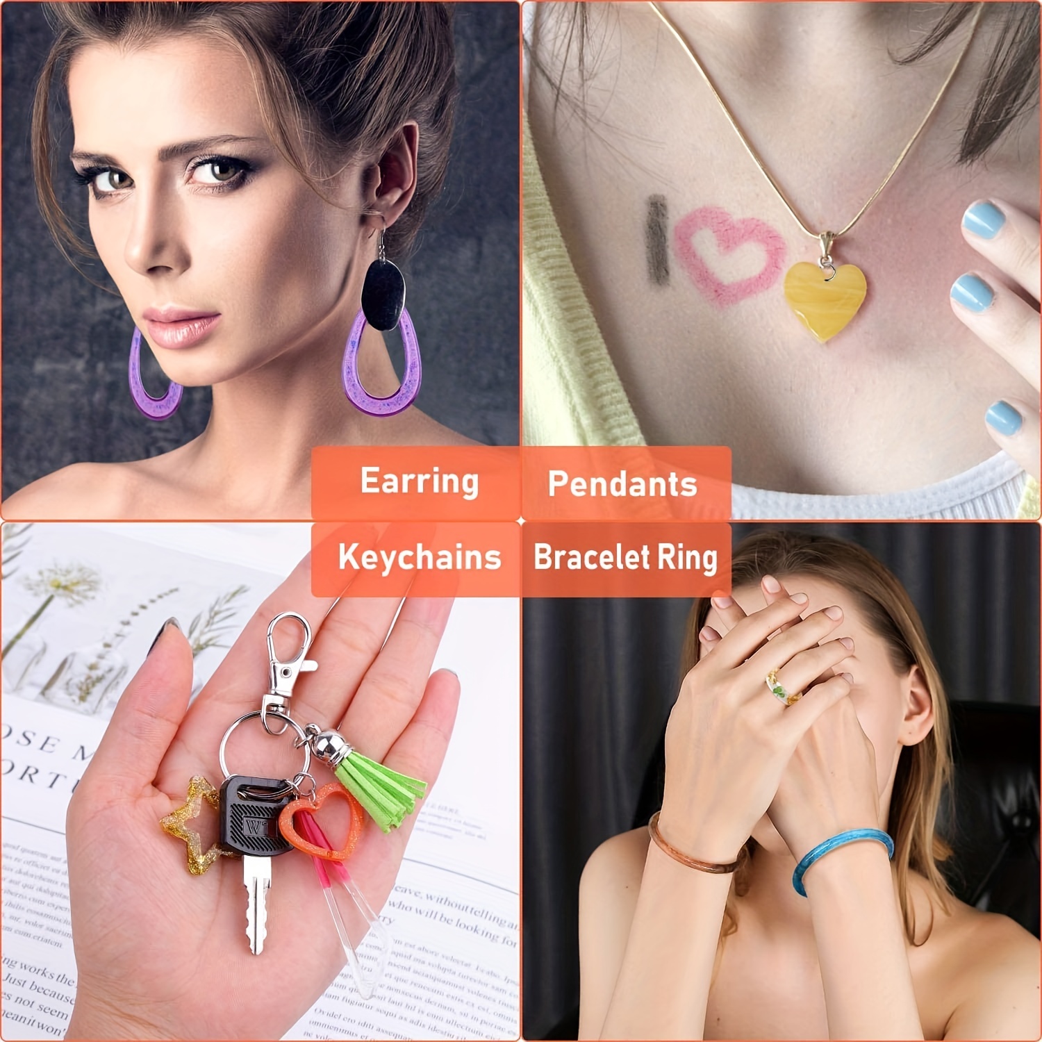 Earrings Making Kit Resin Jewelry Molds With Earrings Epoxy - Temu