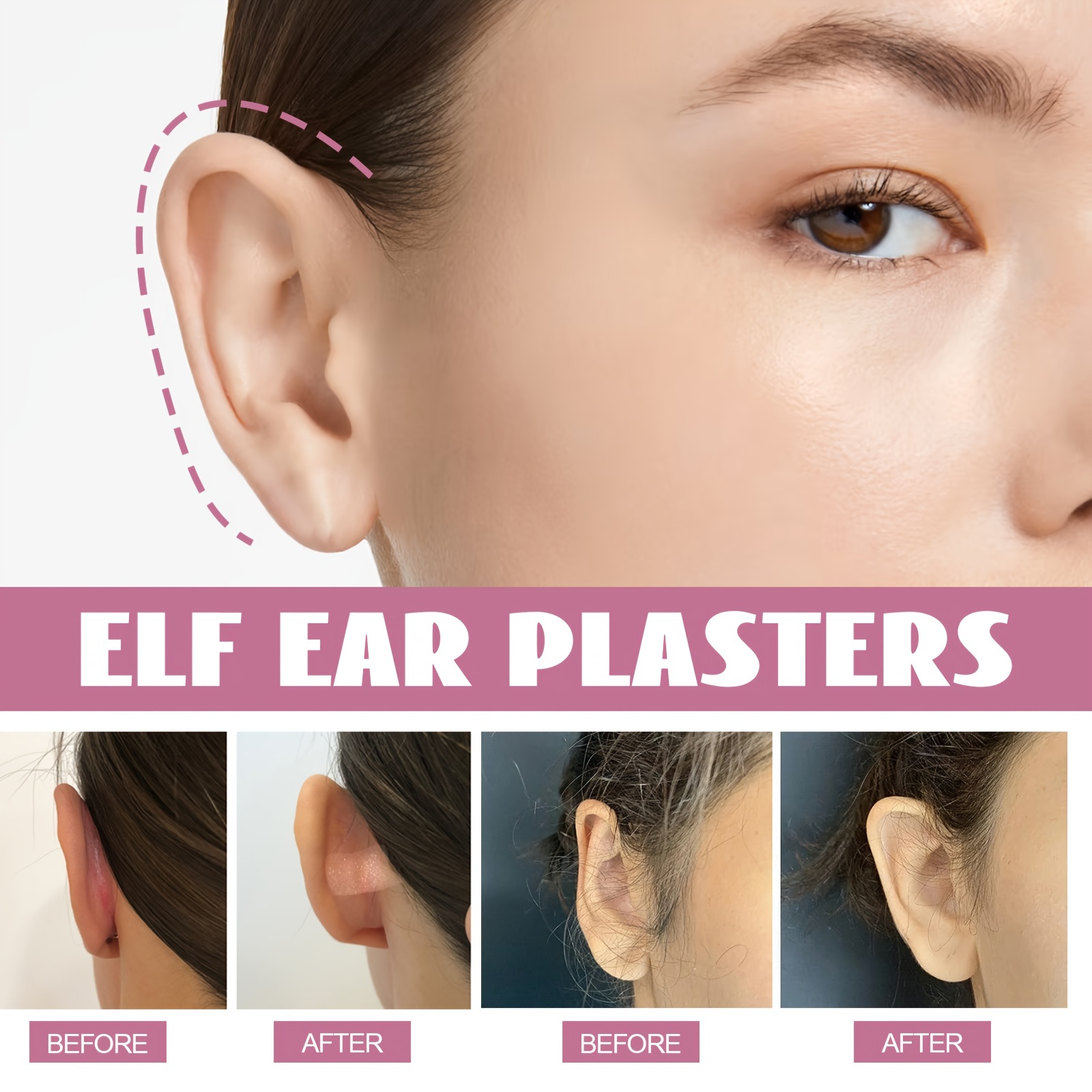 6pcs Elf Ear Tapes Cosmetic Ear Corrector Silicone Cosmetic - Temu