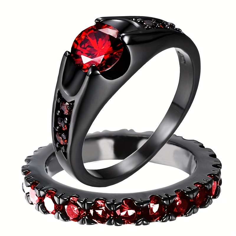 Gothic on sale couple rings