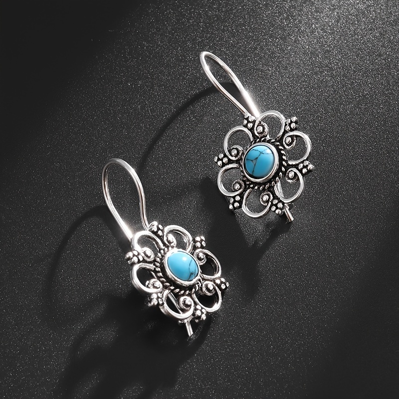 

Élégance Ethnique, Boucles d'Oreilles Vintage Turquoise pour Femmes - Bijoux Pendantes en Chic, Parfaites pour les Fêtes & Festivals