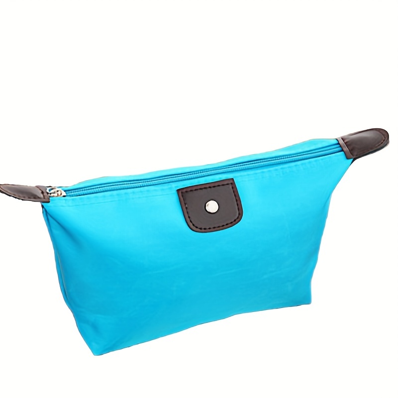 2pcs Dumpling Shaped Makeup Bag Portable Cosmetic Bag Random Color