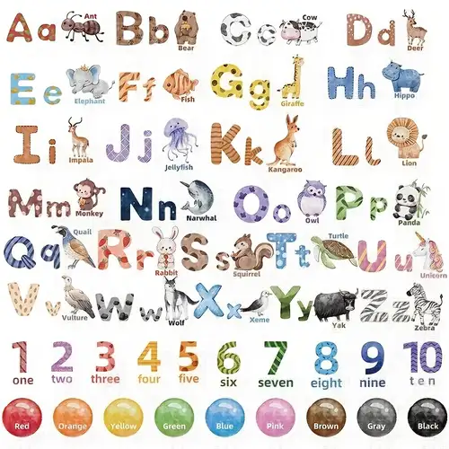 Alphabet Abc Number Stickers Classroom Wall Stickers Nursery - Temu