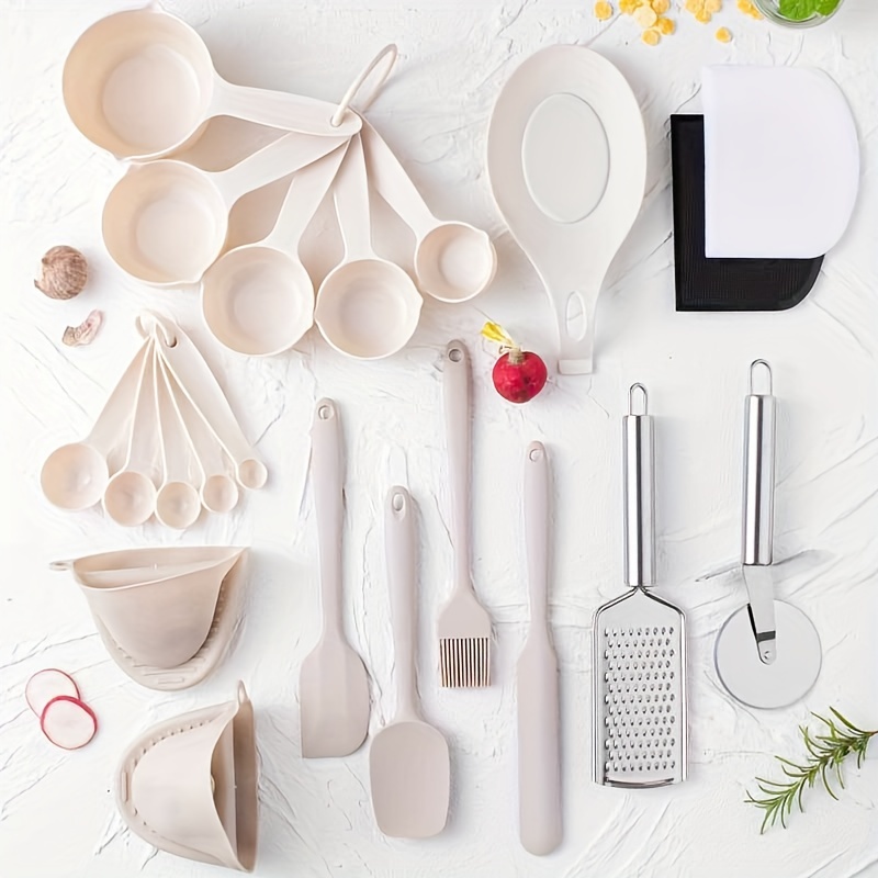 42pc Kitchen Utensil Set with Holder Cooking Turner Spatula Whisk