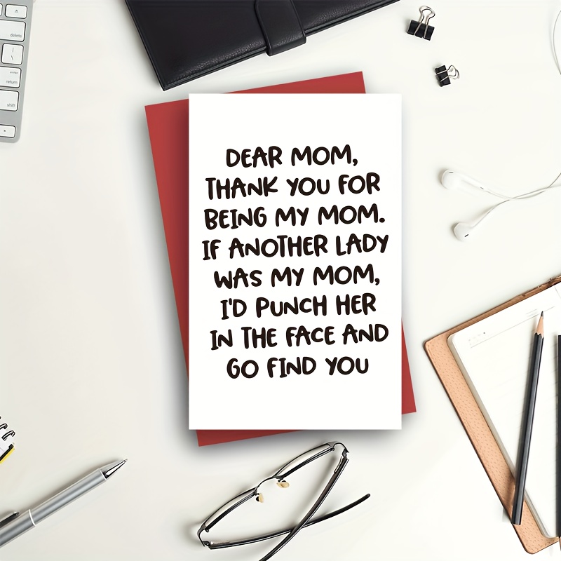 Dear Mom Funny Mother's Day & Birthday Card